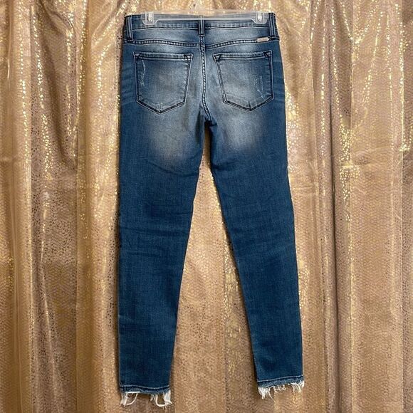 KanCan moto style skinny distressed mid rise ankle jeans, size 5/26 - Picture 5 of 8